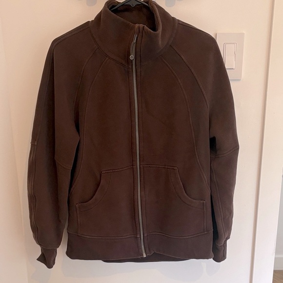 lululemon athletica Tops - Lululemon full zip scuba in chocolate brown.